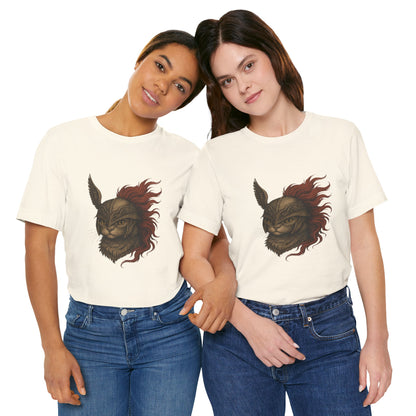 Malenia Cat Helmet Tee - Fantasy Cat T-Shirt, Elden Ring Inspired Shirt, Gamer Gift