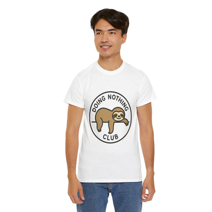 Lazy Cat Club Tee, Unisex Relaxed Fit T-Shirt, Funny Chill Shirt, Cute Cat Graphic Tee, Lounge Aesthetic Gift
