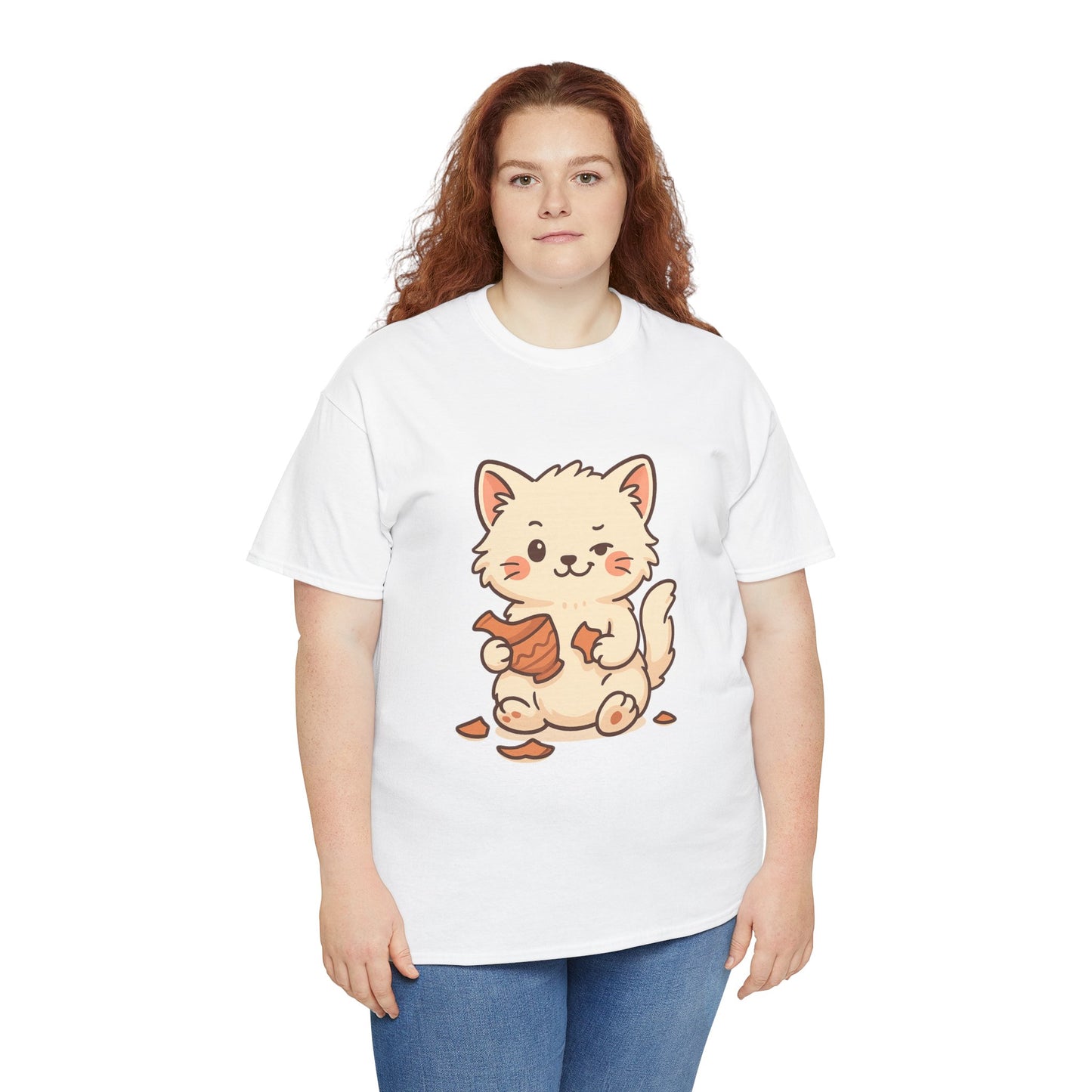 Cute Naughty Cat T-Shirt - Funny Kawaii Cat Shirt for Pet Lovers, Paws & Claws Collection