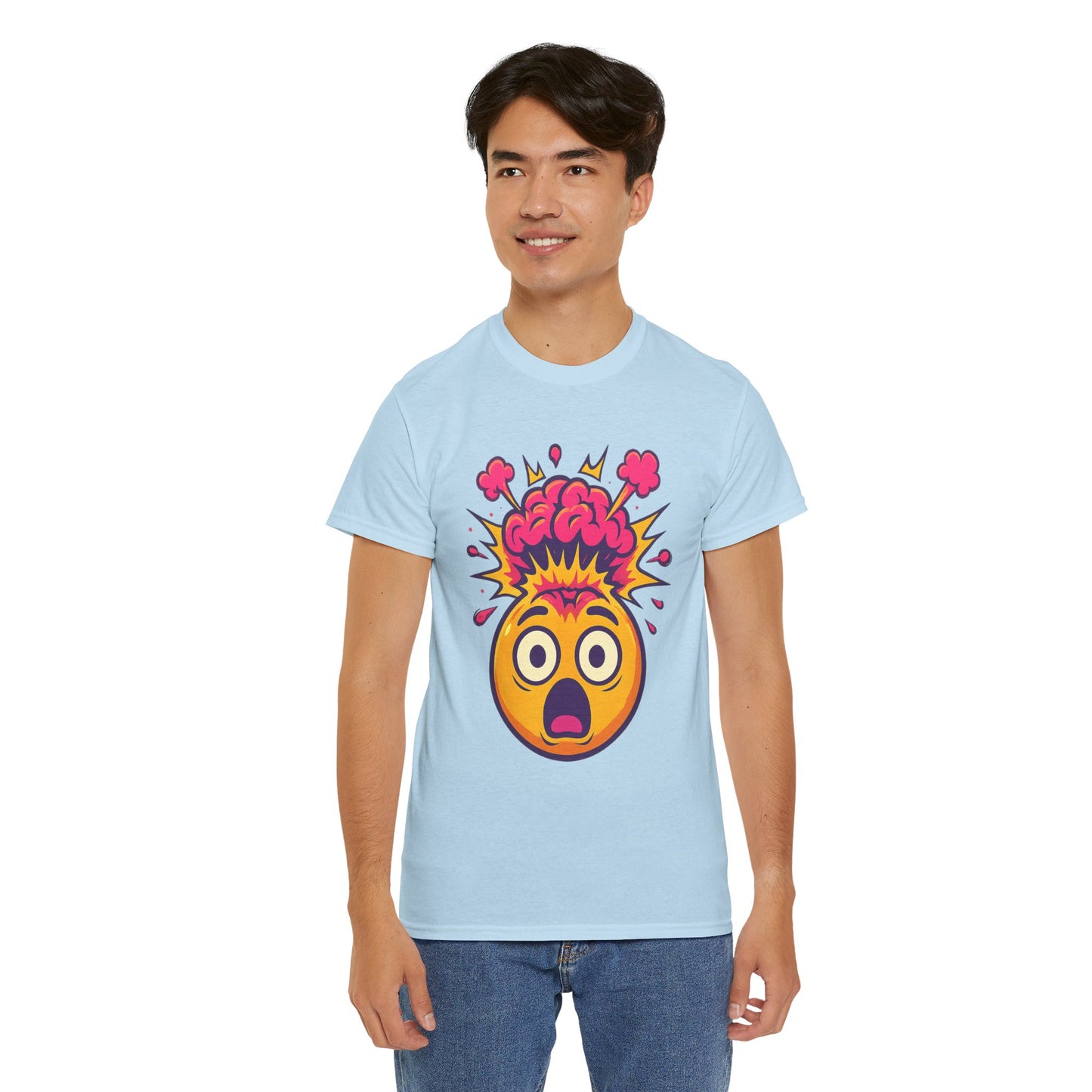 Exploding Emoji T-Shirt, Emotional Damage Meme Tee, Funny Cartoon Shirt, Colorful Unisex Gift, Shocked Face Graphic