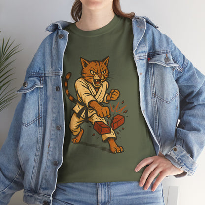 Karate Cat T-Shirt - Funny Martial Arts Unisex Tee for Cat Lovers, Paws & Claws Collection