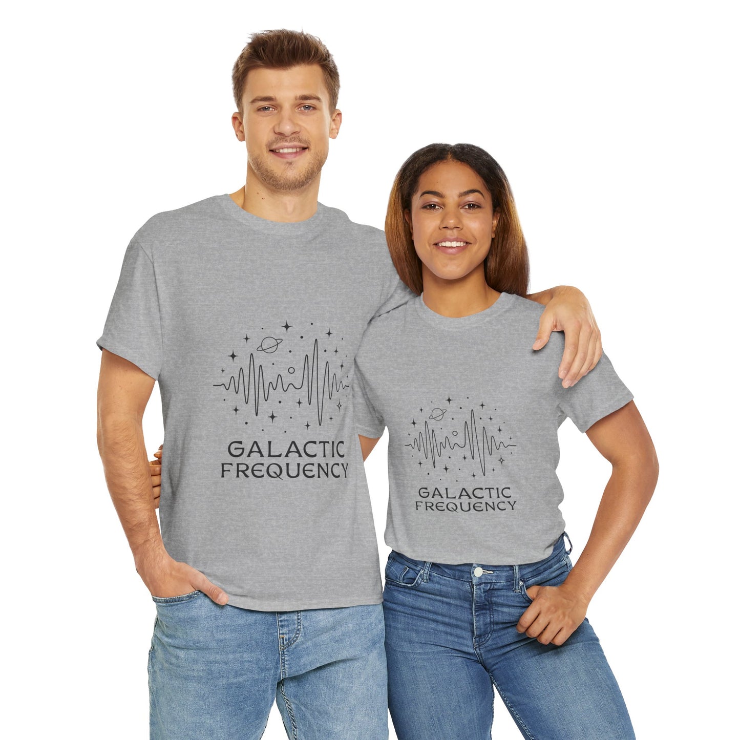 Galactic Frequency Unisex Tee, Cosmic Wave Shirt, Space Energy Graphic Tee, Astrology Gift, Stargazer Apparel, Spiritual Vibe