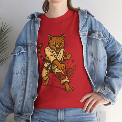 Karate Cat T-Shirt - Funny Martial Arts Unisex Tee for Cat Lovers, Paws & Claws Collection