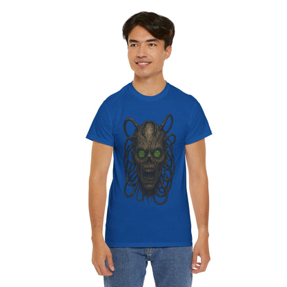 Neural Wraith T-Shirt, Gothic Horror Tee, Sci-Fi Skull Shirt, Cyberpunk Unisex Graphic, Dark Techwear