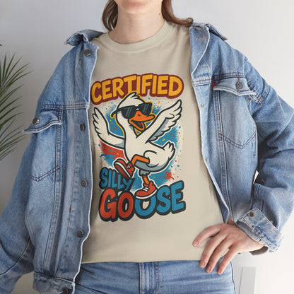 Silly Goose T-Shirt, Funny Cartoon Duck Tee, Quirky Meme Shirt, Retro Graphic, Cool Unisex Gift, Playful Goose Design