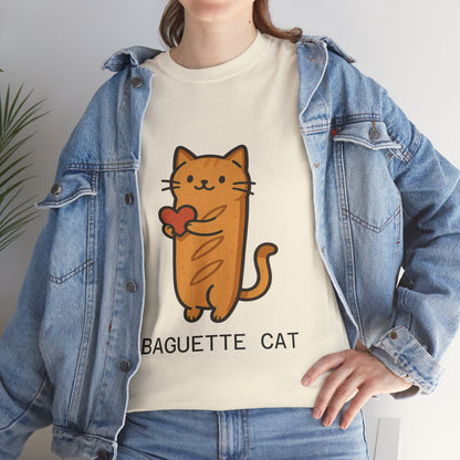 Baguette Cat T-Shirt Cute & Funny Cat Lover Tee