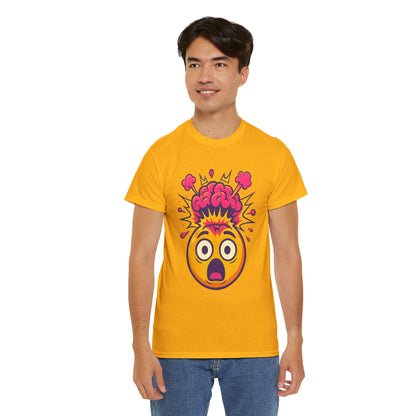 Exploding Emoji T-Shirt, Emotional Damage Meme Tee, Funny Cartoon Shirt, Colorful Unisex Gift, Shocked Face Graphic