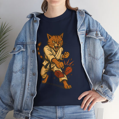 Karate Cat T-Shirt - Funny Martial Arts Unisex Tee for Cat Lovers, Paws & Claws Collection
