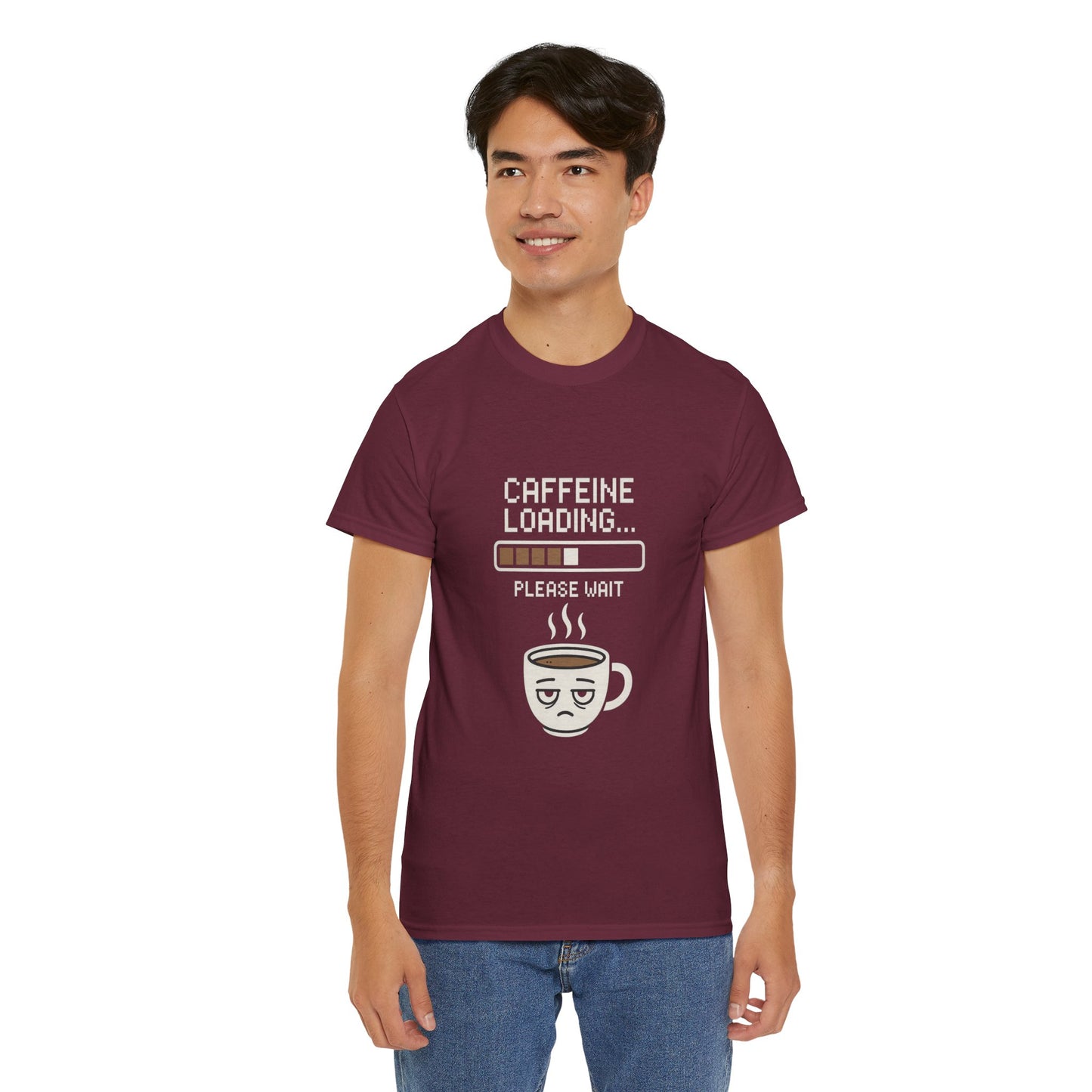 Caffeine Loading Tee - Funny Coffee Shirt, Unisex T-Shirt, Barista Gift, Casual Wear, Lazy Morning Tee, Coffee Lover Humor