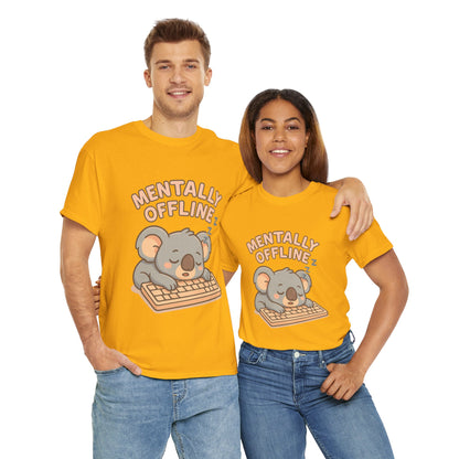 Mentally Offline Koala Shirt - Chill Lazy Unisex Tee for Relaxed Vibes