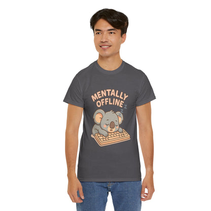 Mentally Offline Koala Shirt - Chill Lazy Unisex Tee for Relaxed Vibes