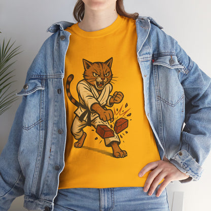 Karate Cat T-Shirt - Funny Martial Arts Unisex Tee for Cat Lovers, Paws & Claws Collection