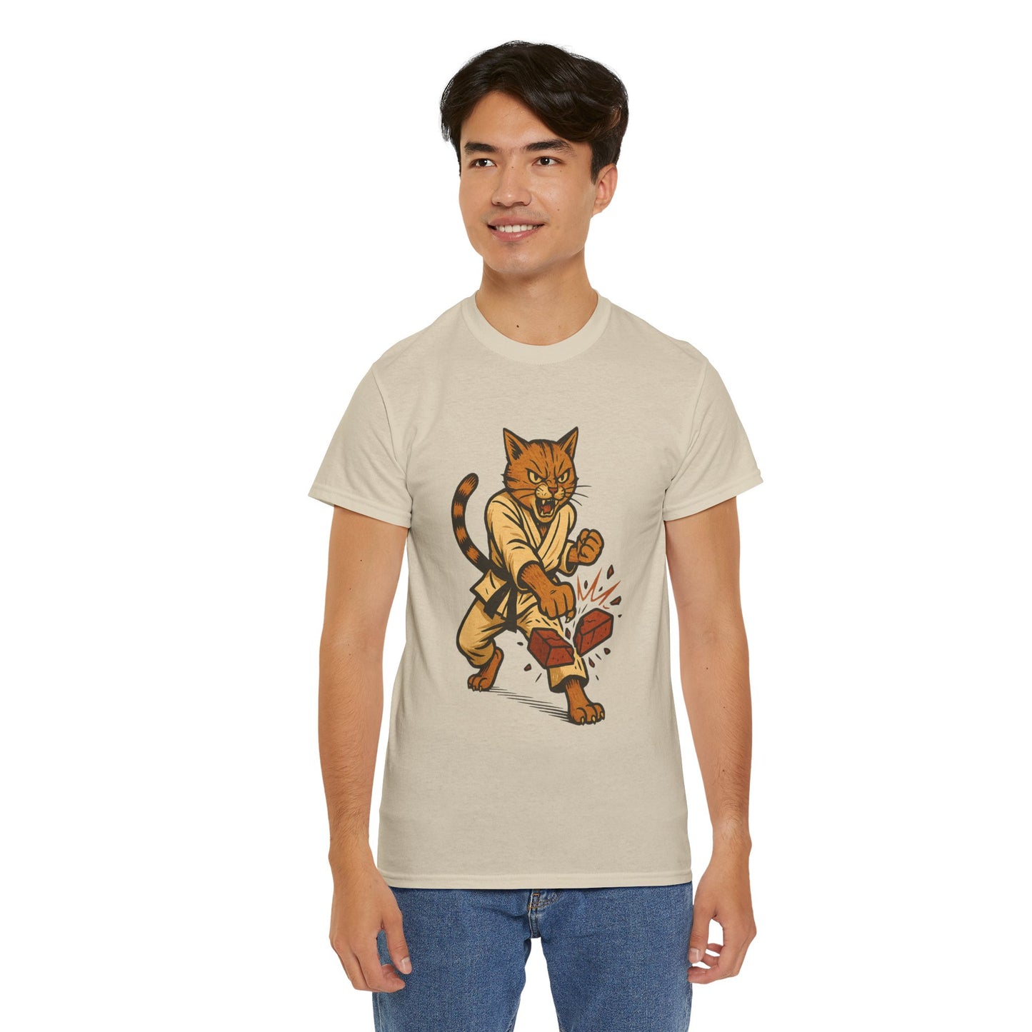 Karate Cat T-Shirt - Funny Martial Arts Unisex Tee for Cat Lovers, Paws & Claws Collection