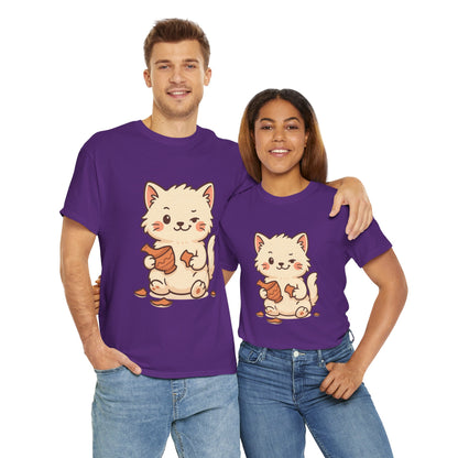 Cute Naughty Cat T-Shirt - Funny Kawaii Cat Shirt for Pet Lovers, Paws & Claws Collection