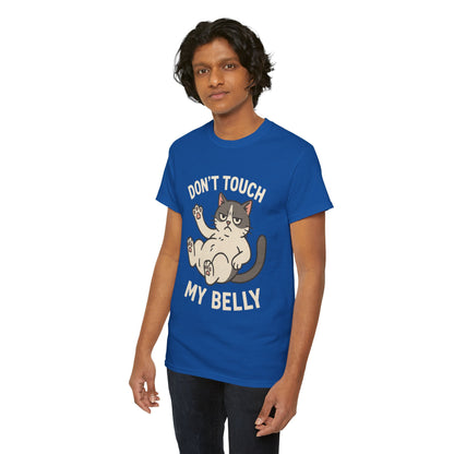Dont Touch My Belly Cat Tee Grumpy Cat Graphic Shirt, Funny Unisex Gift