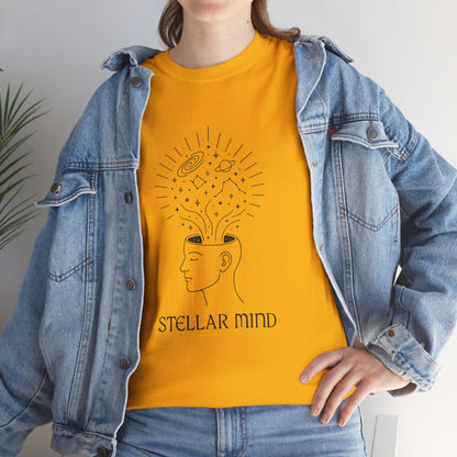Stellar Mind Unisex T-Shirt, Cosmic Head Graphic Tee, Astrology Gift, Mindful Apparel, Universe Design Shirt, Spiritual Top