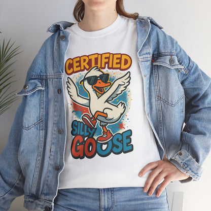 Silly Goose T-Shirt, Funny Cartoon Duck Tee, Quirky Meme Shirt, Retro Graphic, Cool Unisex Gift, Playful Goose Design