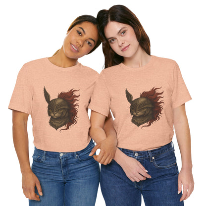 Malenia Cat Helmet Tee - Fantasy Cat T-Shirt, Elden Ring Inspired Shirt, Gamer Gift