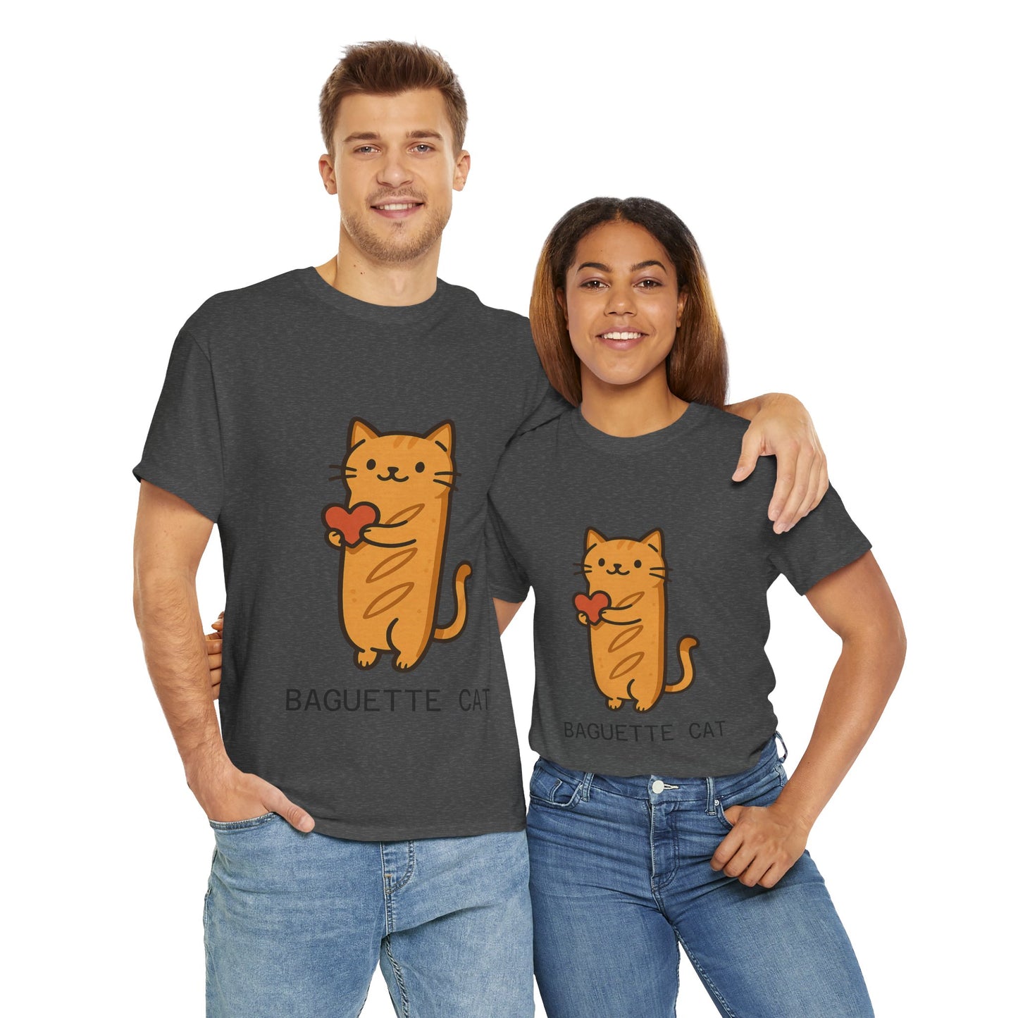 Baguette Cat T-Shirt Cute & Funny Cat Lover Tee
