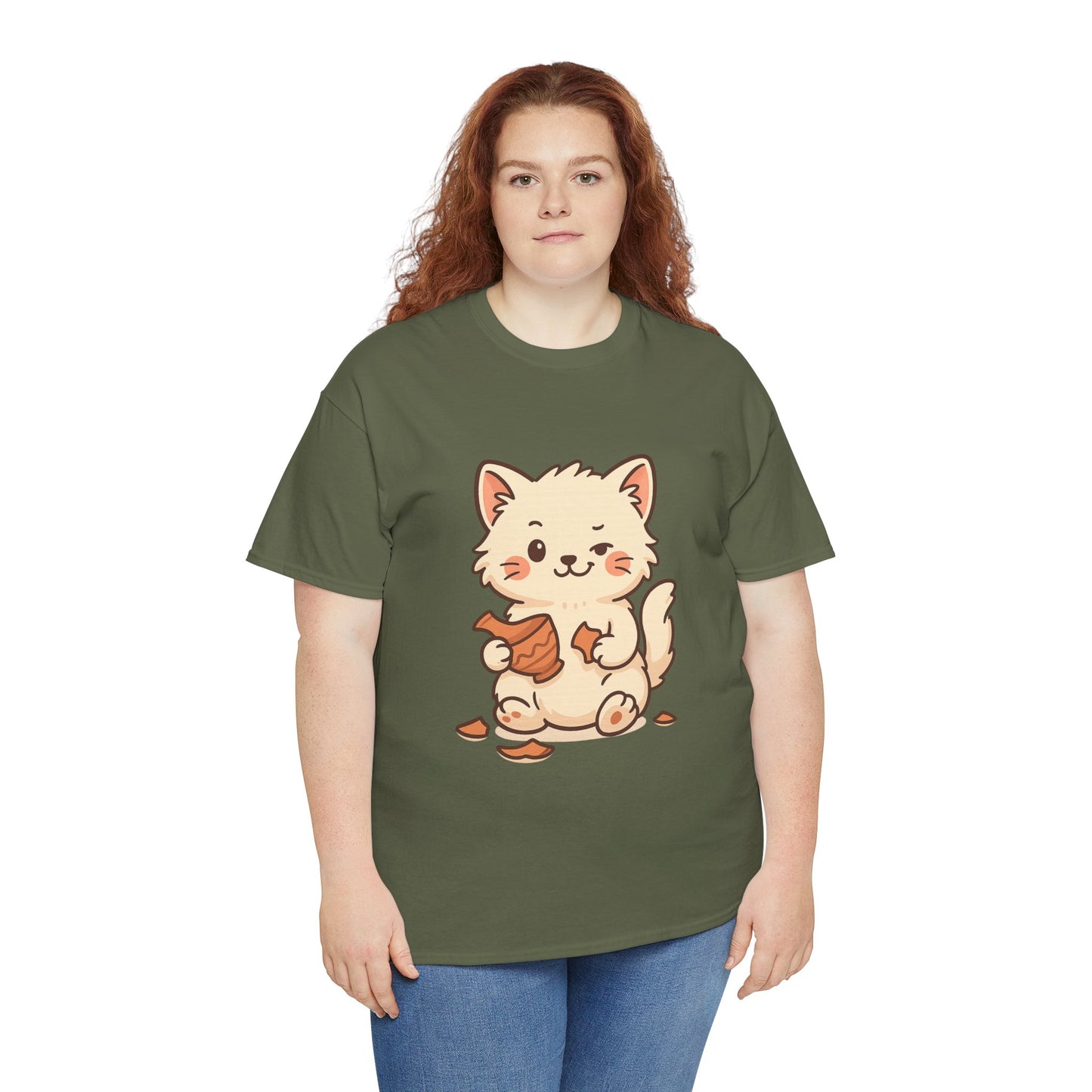 Cute Naughty Cat T-Shirt - Funny Kawaii Cat Shirt for Pet Lovers, Paws & Claws Collection