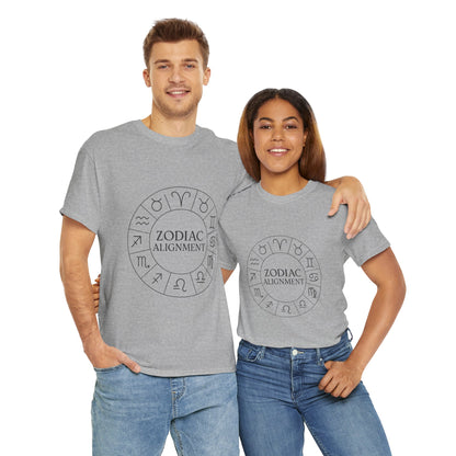 Zodiac Alignment Unisex T-Shirt, Astrology Signs Tee, Horoscope Graphic Shirt, Celestial Style Gift, Cosmic Star Sign Top