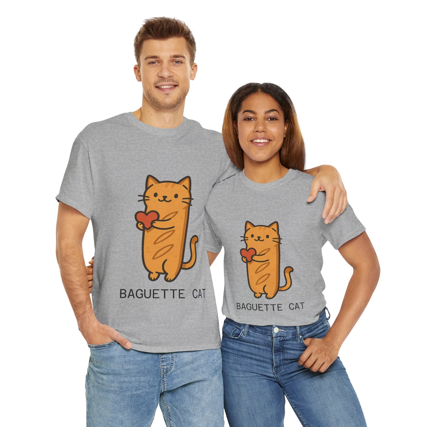 Baguette Cat T-Shirt Cute & Funny Cat Lover Tee