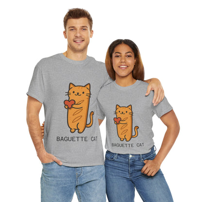 Baguette Cat T-Shirt Cute & Funny Cat Lover Tee