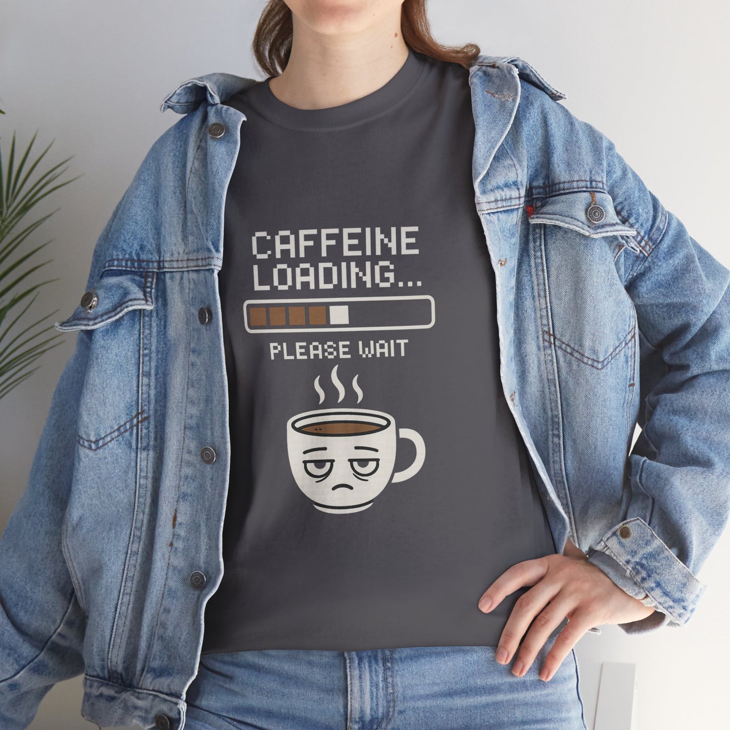 Caffeine Loading Tee - Funny Coffee Shirt, Unisex T-Shirt, Barista Gift, Casual Wear, Lazy Morning Tee, Coffee Lover Humor