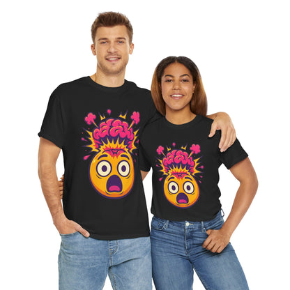 Exploding Emoji T-Shirt, Emotional Damage Meme Tee, Funny Cartoon Shirt, Colorful Unisex Gift, Shocked Face Graphic