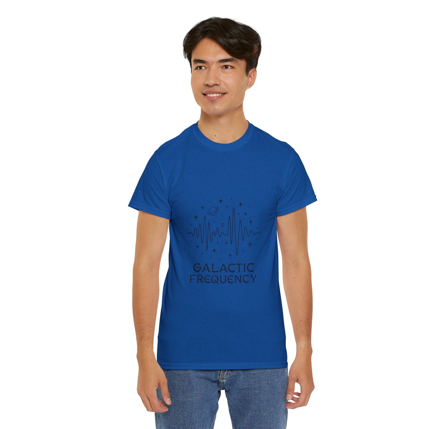 Galactic Frequency Unisex Tee, Cosmic Wave Shirt, Space Energy Graphic Tee, Astrology Gift, Stargazer Apparel, Spiritual Vibe