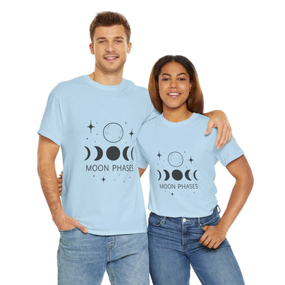Moon Phases Unisex T-Shirt - Astrology Shirt, Celestial Tee, Spiritual Gift, Starry Night Apparel, Lunar Lover Gift