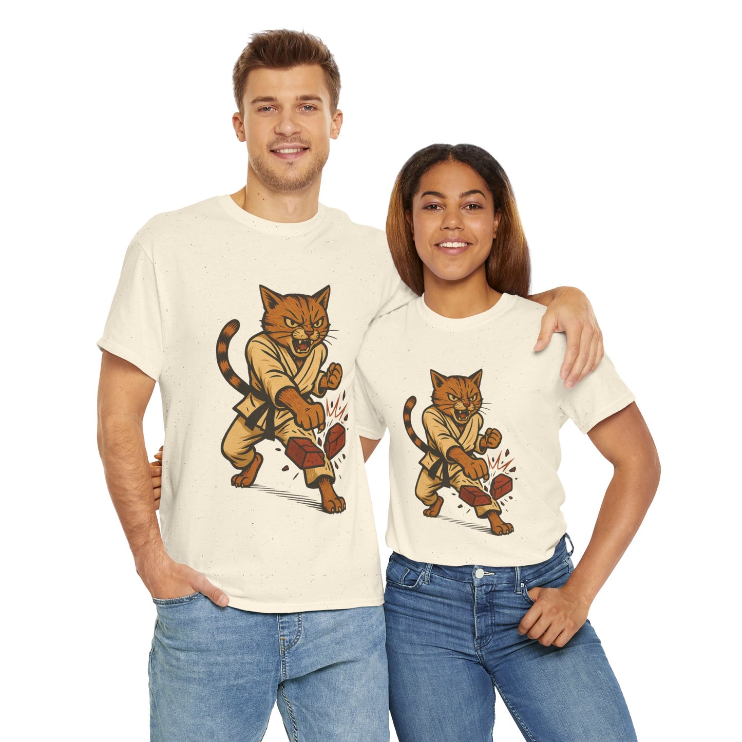 Karate Cat T-Shirt - Funny Martial Arts Unisex Tee for Cat Lovers, Paws & Claws Collection
