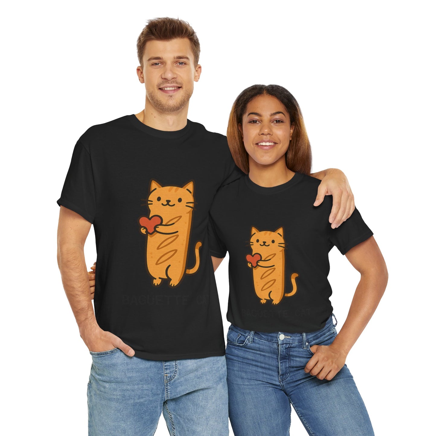 Baguette Cat T-Shirt Cute & Funny Cat Lover Tee