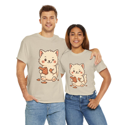 Cute Naughty Cat T-Shirt - Funny Kawaii Cat Shirt for Pet Lovers, Paws & Claws Collection