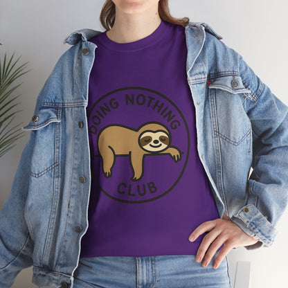 Lazy Cat Club Tee, Unisex Relaxed Fit T-Shirt, Funny Chill Shirt, Cute Cat Graphic Tee, Lounge Aesthetic Gift