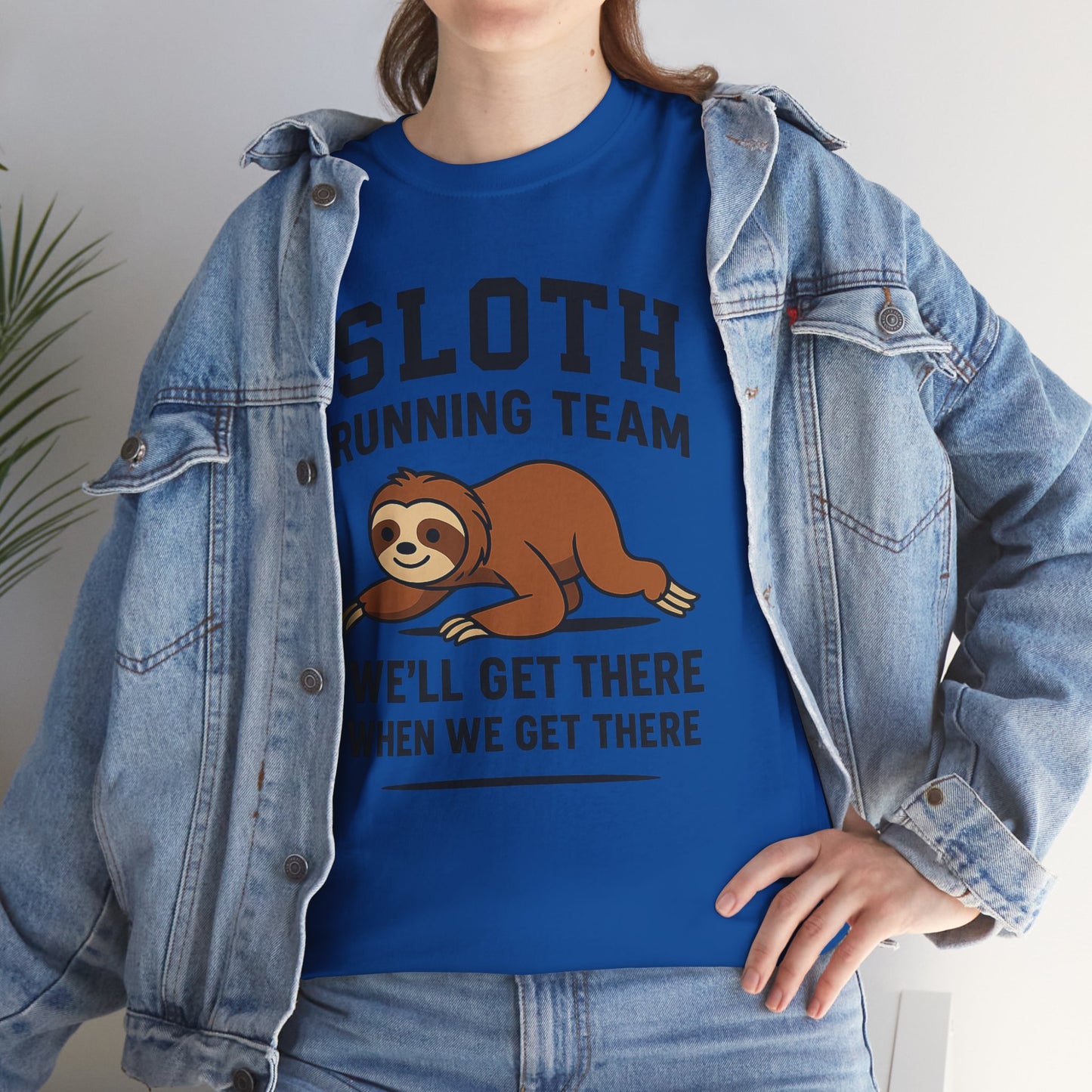 Sloth Running Team Shirt Funny Lazy Animal Tee Unisex Humor Gift Cool Fitness Top