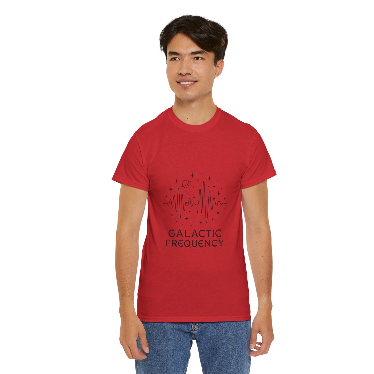 Galactic Frequency Unisex Tee, Cosmic Wave Shirt, Space Energy Graphic Tee, Astrology Gift, Stargazer Apparel, Spiritual Vibe