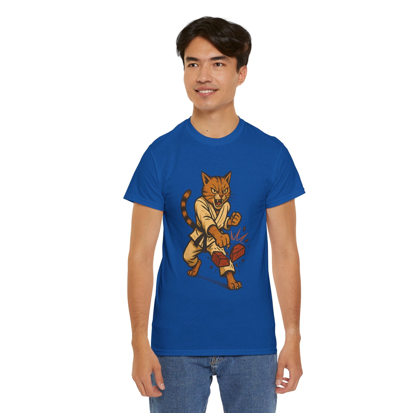 Karate Cat T-Shirt - Funny Martial Arts Unisex Tee for Cat Lovers, Paws & Claws Collection