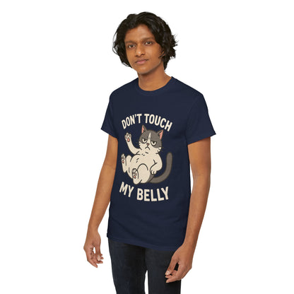 Dont Touch My Belly Cat Tee Grumpy Cat Graphic Shirt, Funny Unisex Gift