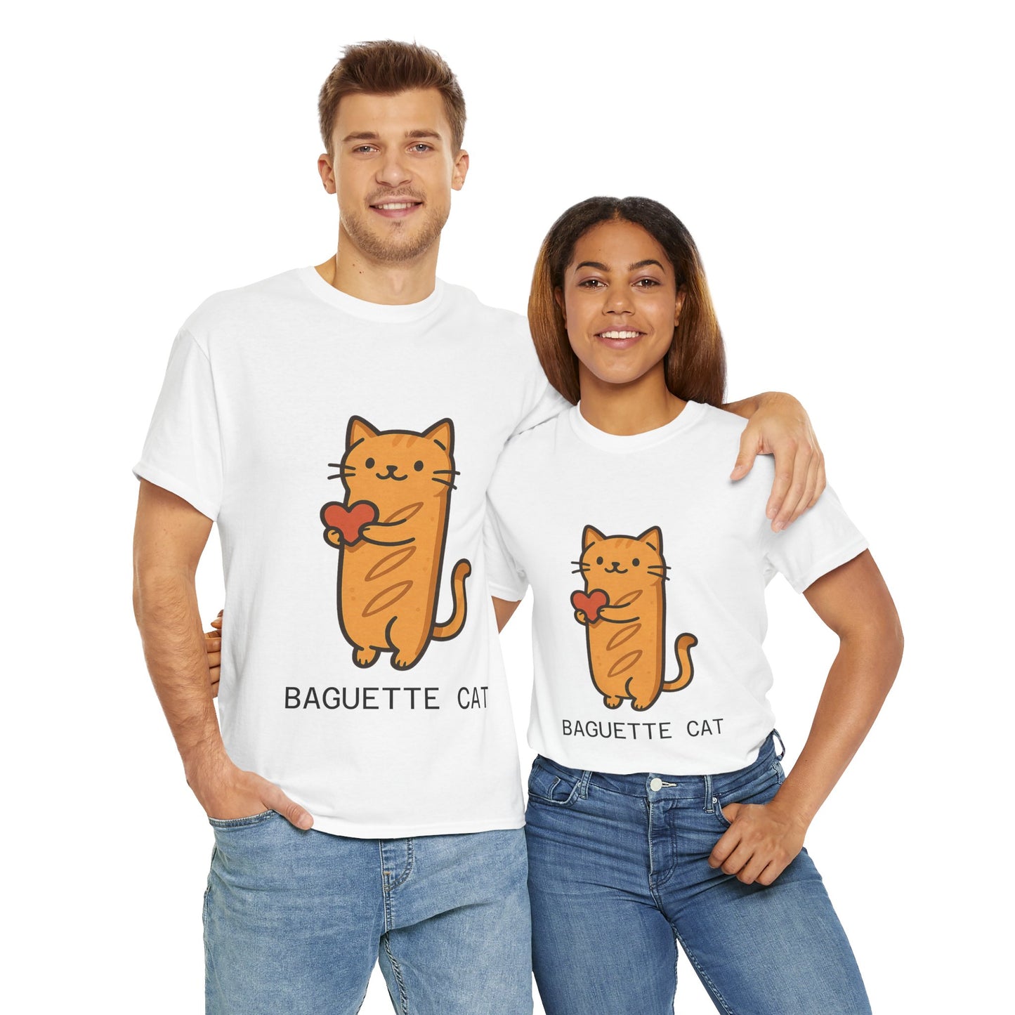 Baguette Cat T-Shirt Cute & Funny Cat Lover Tee
