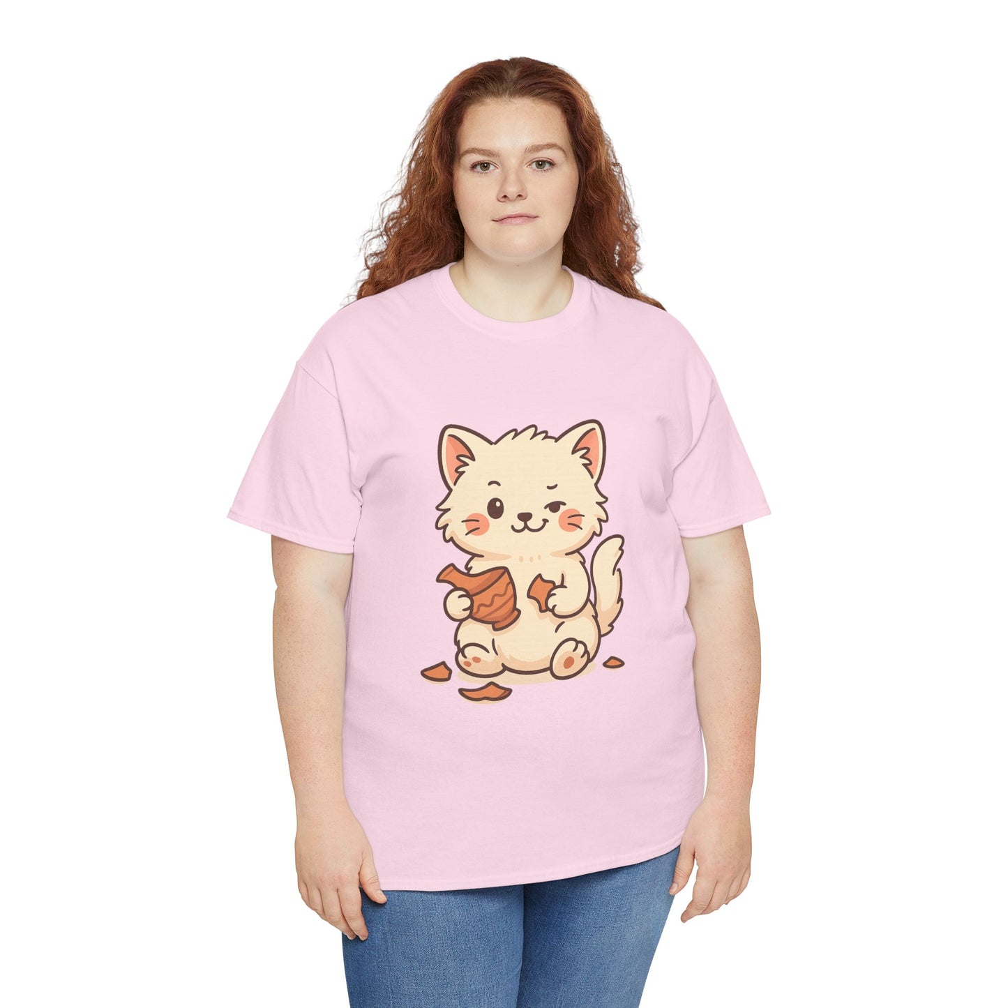 Cute Naughty Cat T-Shirt - Funny Kawaii Cat Shirt for Pet Lovers, Paws & Claws Collection