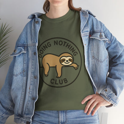 Lazy Cat Club Tee, Unisex Relaxed Fit T-Shirt, Funny Chill Shirt, Cute Cat Graphic Tee, Lounge Aesthetic Gift