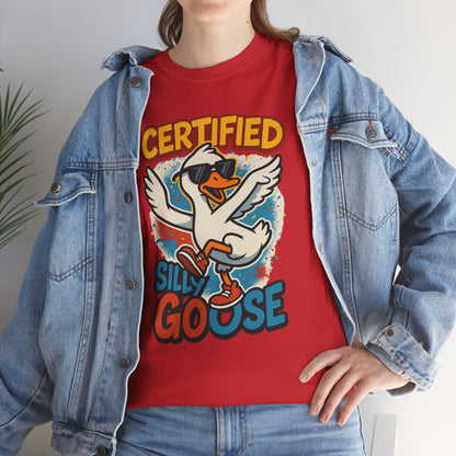 Silly Goose T-Shirt, Funny Cartoon Duck Tee, Quirky Meme Shirt, Retro Graphic, Cool Unisex Gift, Playful Goose Design