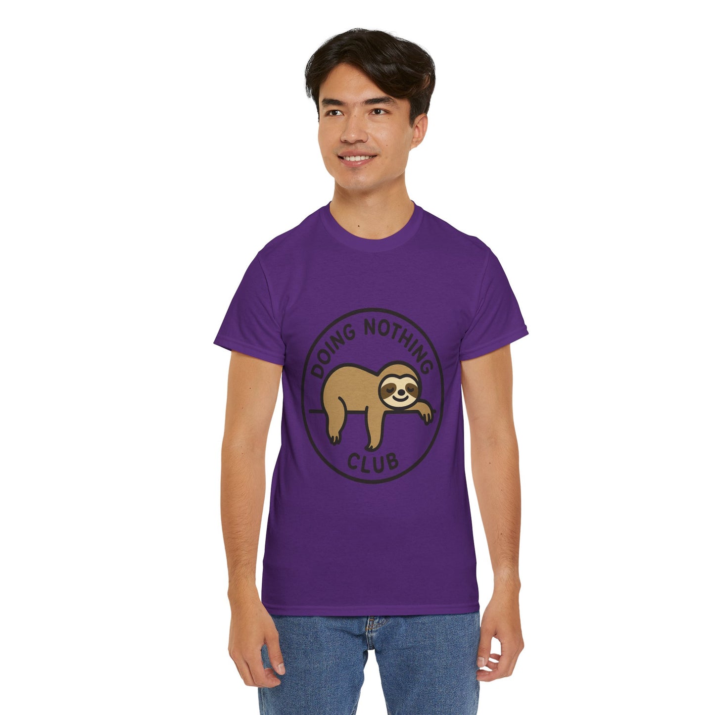 Lazy Cat Club Tee, Unisex Relaxed Fit T-Shirt, Funny Chill Shirt, Cute Cat Graphic Tee, Lounge Aesthetic Gift