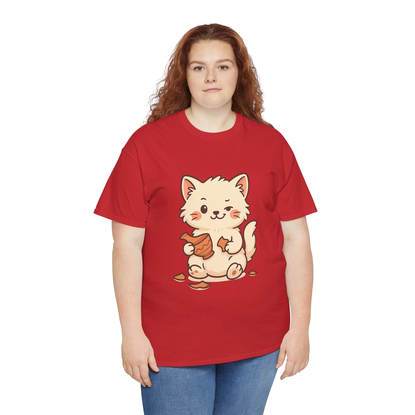 Cute Naughty Cat T-Shirt - Funny Kawaii Cat Shirt for Pet Lovers, Paws & Claws Collection