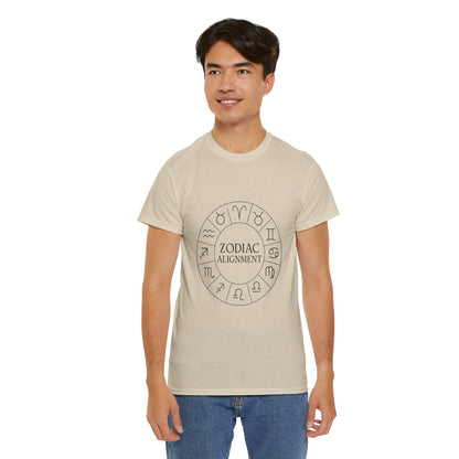 Zodiac Alignment Unisex T-Shirt, Astrology Signs Tee, Horoscope Graphic Shirt, Celestial Style Gift, Cosmic Star Sign Top