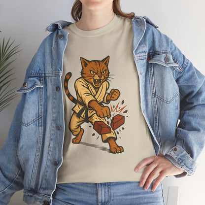 Karate Cat T-Shirt - Funny Martial Arts Unisex Tee for Cat Lovers, Paws & Claws Collection