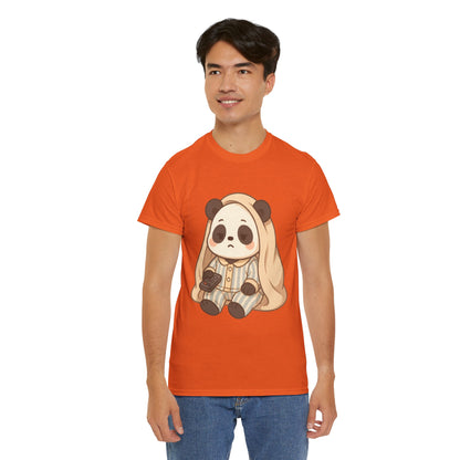 Lazy Panda Vibes Unisex Cotton Tee, Cozy Pajama Shirt, Cute Loungewear, Animal Lover Gift, Relaxing Outfit