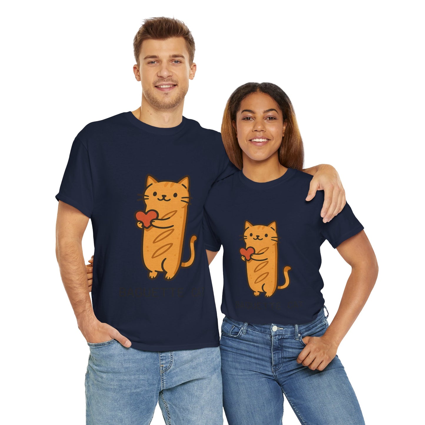 Baguette Cat T-Shirt Cute & Funny Cat Lover Tee