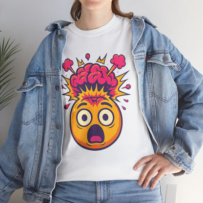 Exploding Emoji T-Shirt, Emotional Damage Meme Tee, Funny Cartoon Shirt, Colorful Unisex Gift, Shocked Face Graphic
